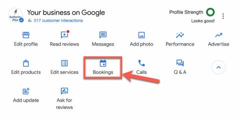 google business profile edit bookings