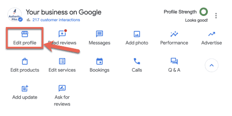 google business profile edit profile