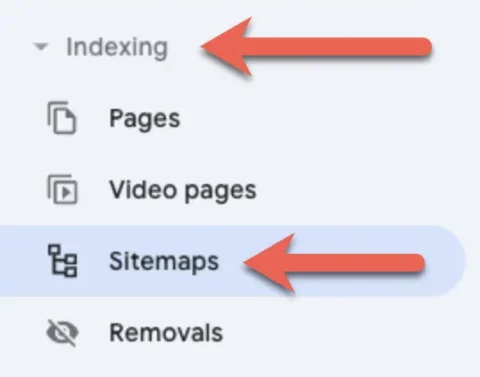 google search console submit sitemap menu