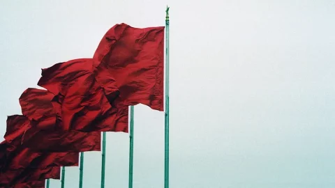website redesign red flags blowing in Tiananmen square